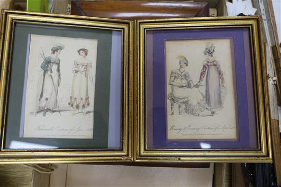 A collection of mostly early 19th century fashion prints